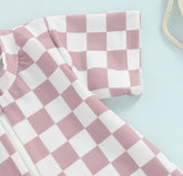 Checkered Zip Up Swimsuit Hippo Boutique