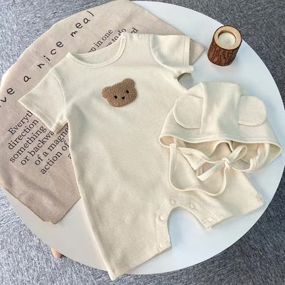 Bear Romper Bodysuit with Hat Hippo Boutique