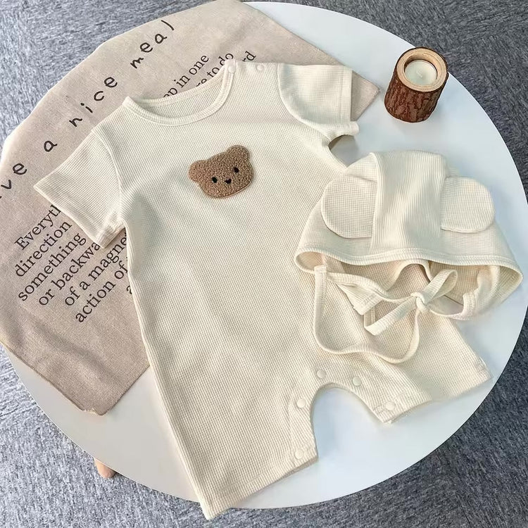 Bear Romper Bodysuit with Hat Hippo Boutique