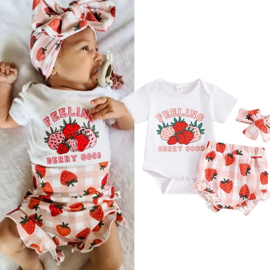 Berry Good Strawberry Outfit Set Hippo Boutique