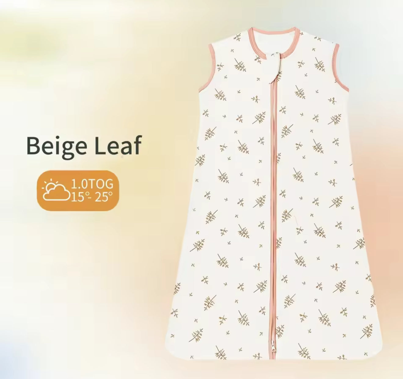 Newborn Baby 100% Organic Cotton Sleep sac - 1 Tog Hippo Boutique