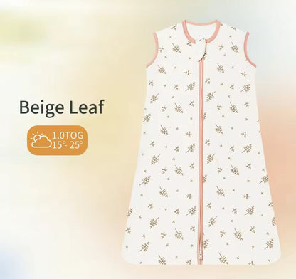 Newborn Baby 100% Organic Cotton Sleep sac - 1 Tog Hippo Boutique
