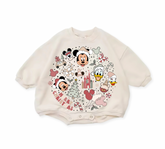 Christmas Mouse baby Oversized Sweatshirt Romper Hippo Boutique
