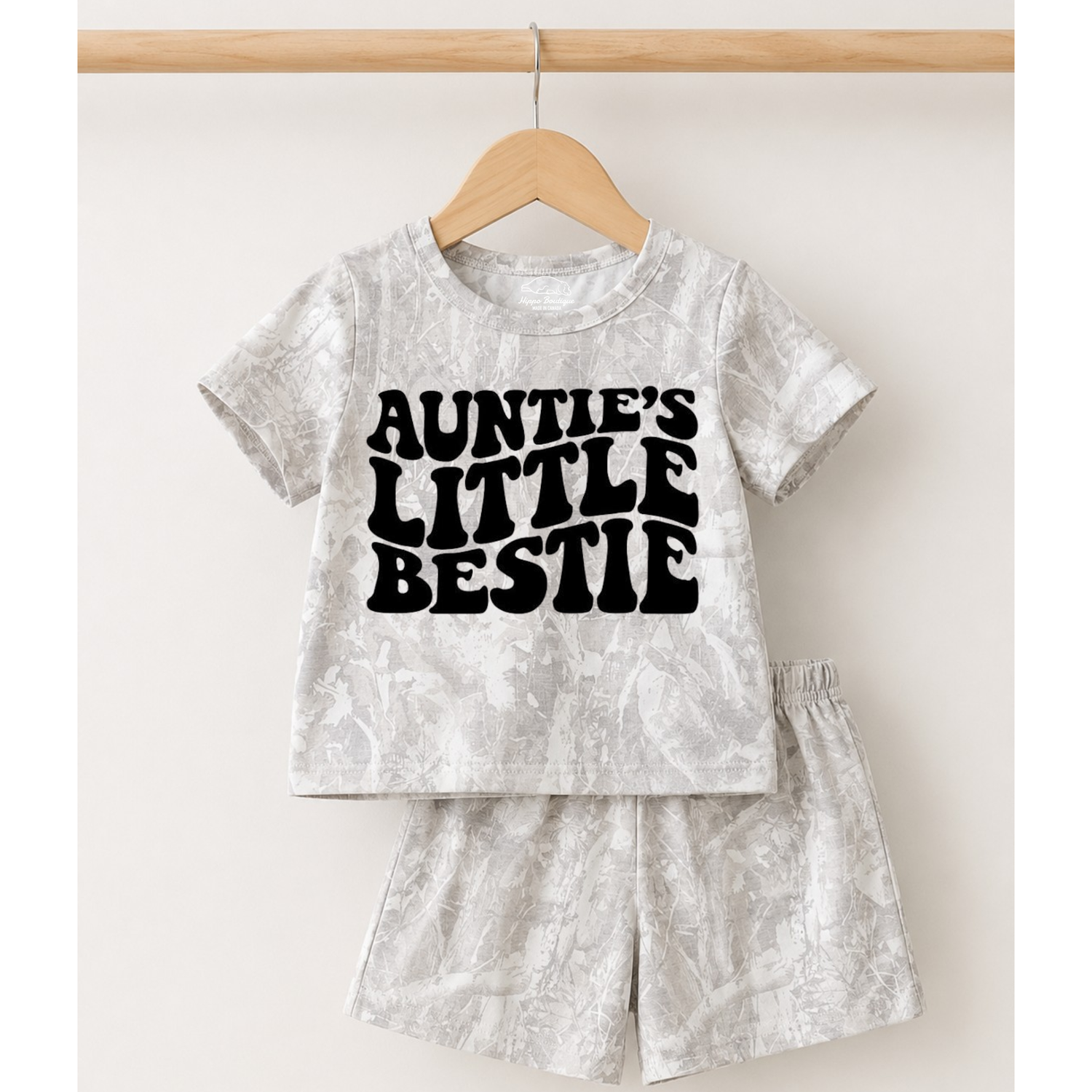 Baby & Toddler Camo Outfit - Aunties Bestie Hippo Boutique
