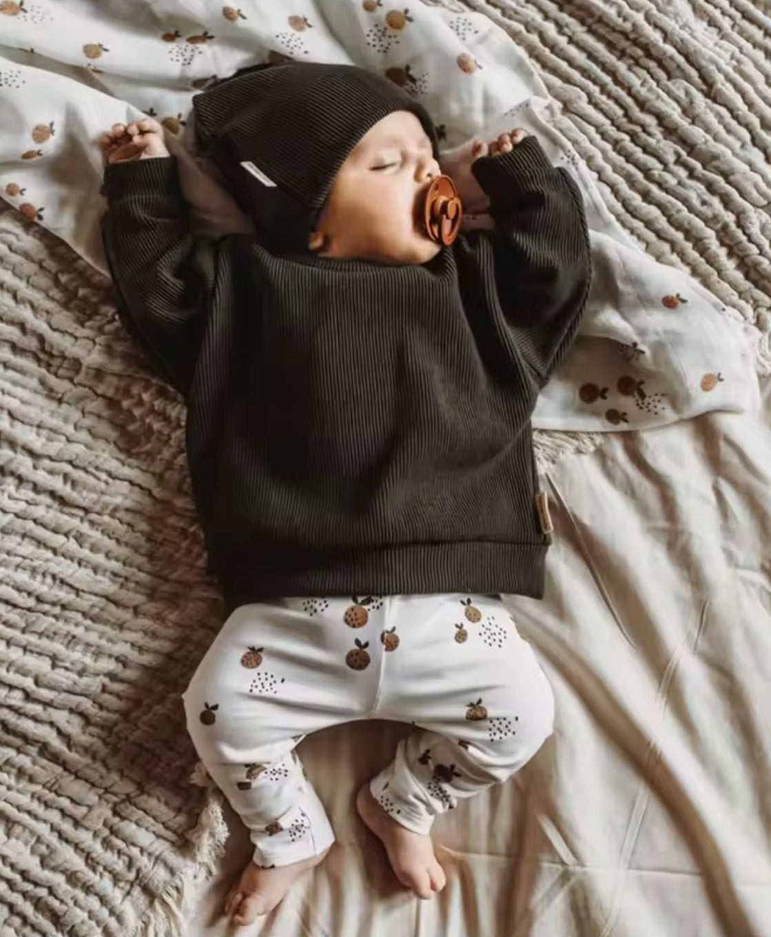 Baby Cotton Leggings - Oranges Hippo Boutique