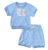 Auntie’s Little Bestie Baby girl outfit pocket Hippo Boutique