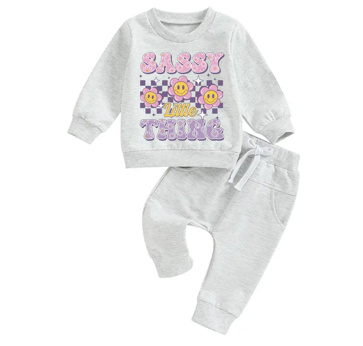 Sassy Little Thing Sweatshirt & Pants Set Hippo Boutique