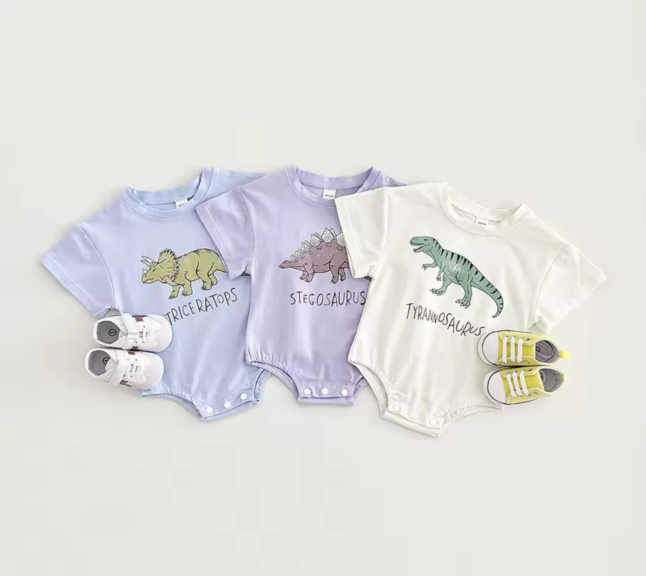Dino Baby t-shirt Bubble Romper Hippo Boutique