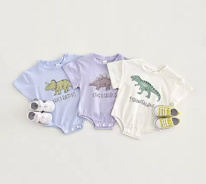 Dino Baby t-shirt Bubble Romper Hippo Boutique