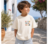 Toddler t-shirt- Born to be wild Hippo Boutique