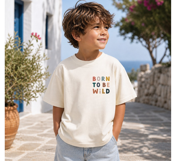 Toddler t-shirt- Born to be wild Hippo Boutique