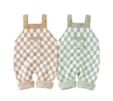 Checkered Knit Suspenders Hippo Boutique