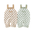 Checkered Knit Suspenders Hippo Boutique