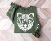 Custom Nana Bear Sweatshirt with children’s name on sleeve Hippo Boutique