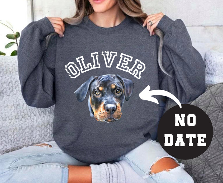 Custom Pet Portrait Sweatshirt Hippo Boutique