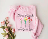 Custom Grandmas Garden Sweatshirt with kids names and birth flowers Hippo Boutique
