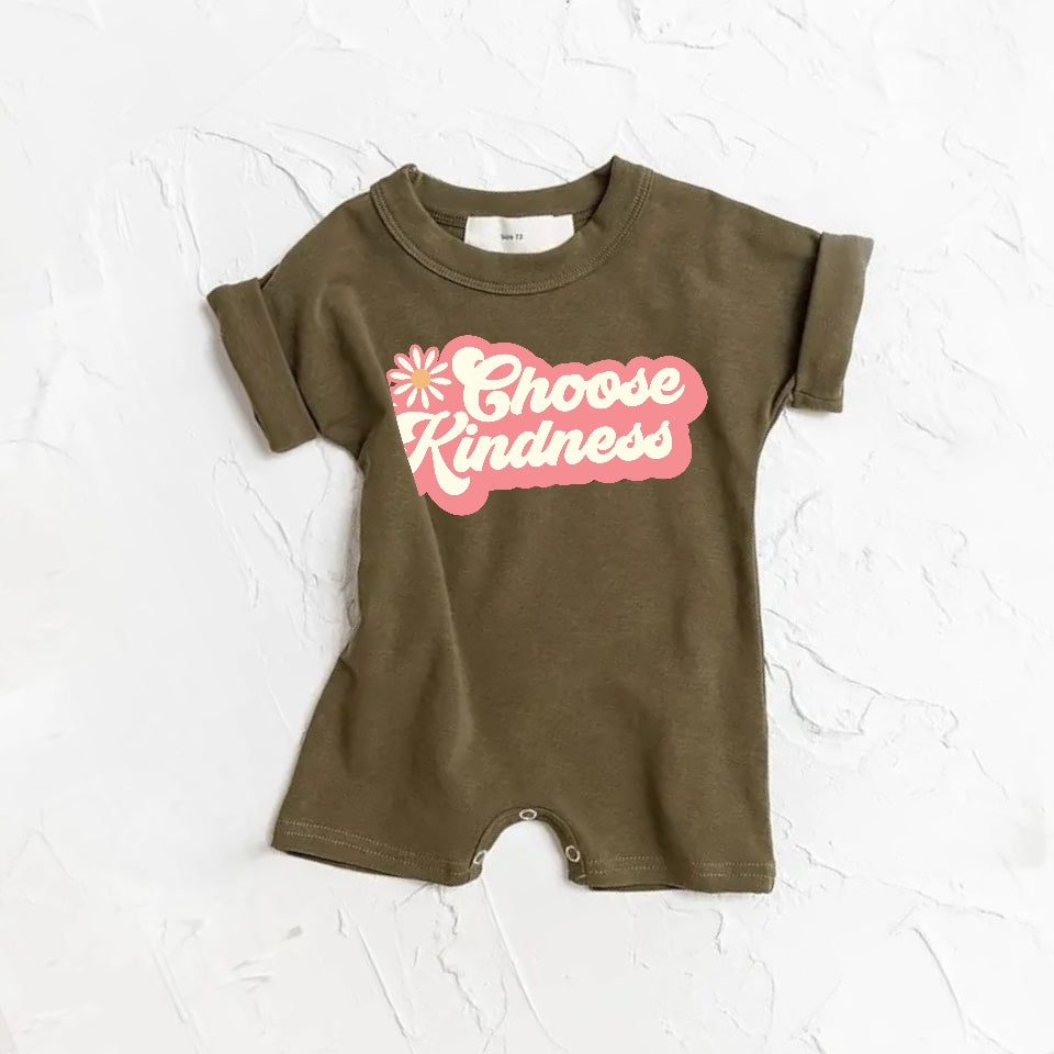 Choose Kindness Baby romper bodysuit Hippo Boutique