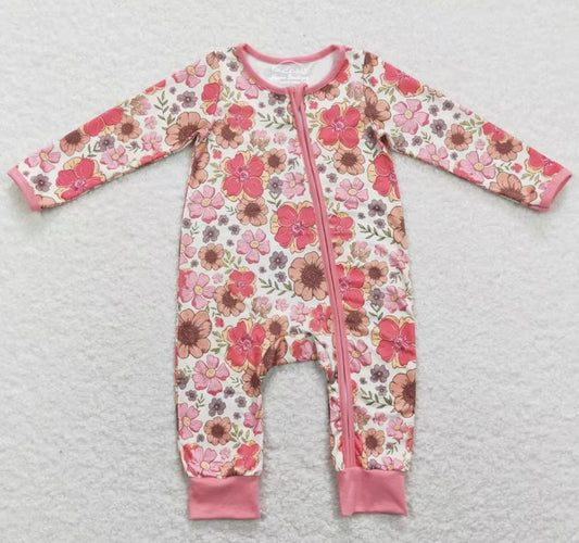 Baby Boho Floral Long Sleeve Cotton Bodysuit Hippo Boutique