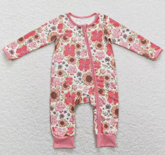 Baby Boho Floral Long Sleeve Cotton Bodysuit Hippo Boutique
