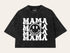 Retro Mama Smile Acid Washed 100% Cotton Oversized Cropped T-Shirts Hippo Boutique