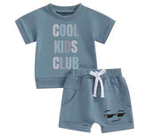 Cool Kids Club Baby and Kids cotton t-shirt & shorts outfit Hippo Boutique