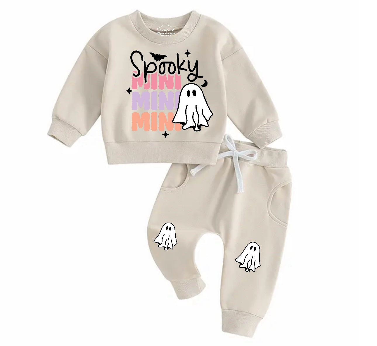Spooky Mini Baby Halloween Sweatshirt Set Hippo Boutique