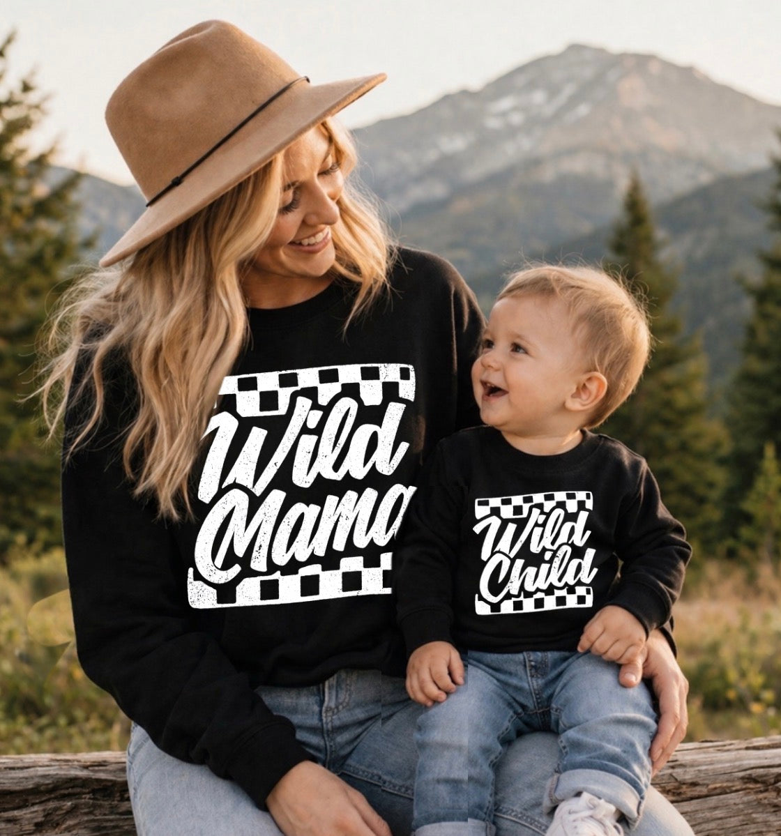 Mama & Mini Matching Sweatshirts - Wild Child Hippo Boutique