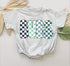 Checkered Bubs Baby & toddler Boy t-shirt bubble Romper Hippo Boutique