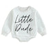 Soft warm little dude fleece Baby Boy Oversized Sweatshirt Romper Hippo Boutique