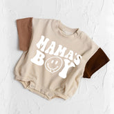Mama’s Boy baby boy Color Block T-Shirt Bubble Romper Hippo Boutique