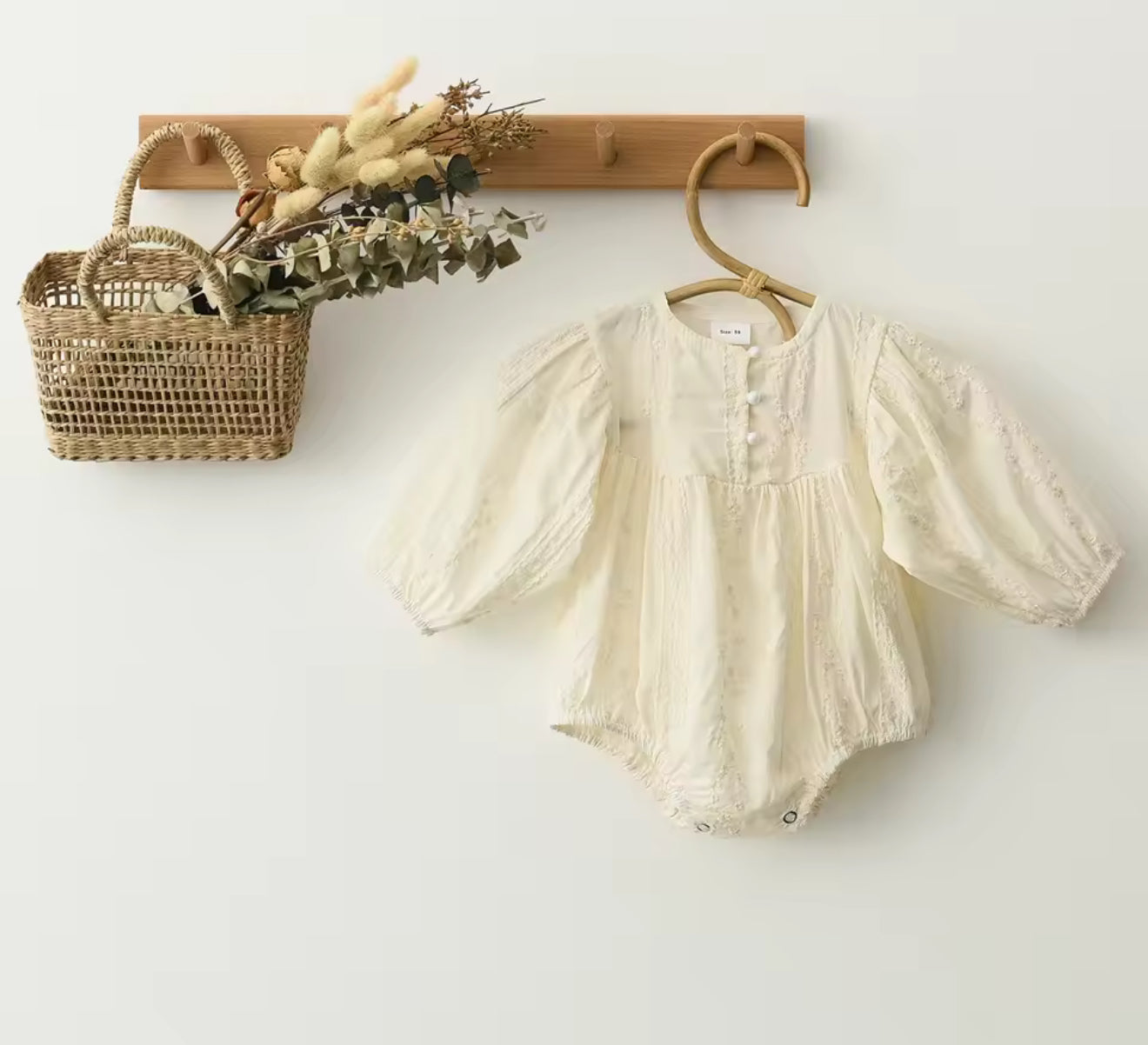Baby Cotton Lace Floral Bodysuit Hippo Boutique