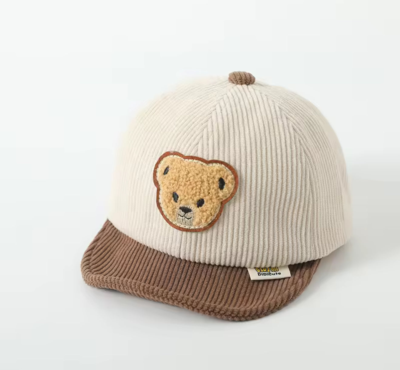Teddy Bear Soft Edge Corduroy Baby Hats Hippo Boutique