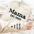 Custom Mama Sweatshirt with children’s name on sleeve Hippo Boutique