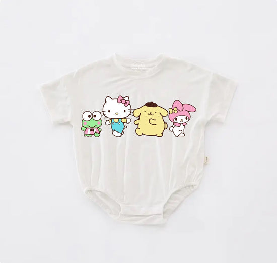 Kitty Baby t-shirt bubble Romper Hippo Boutique