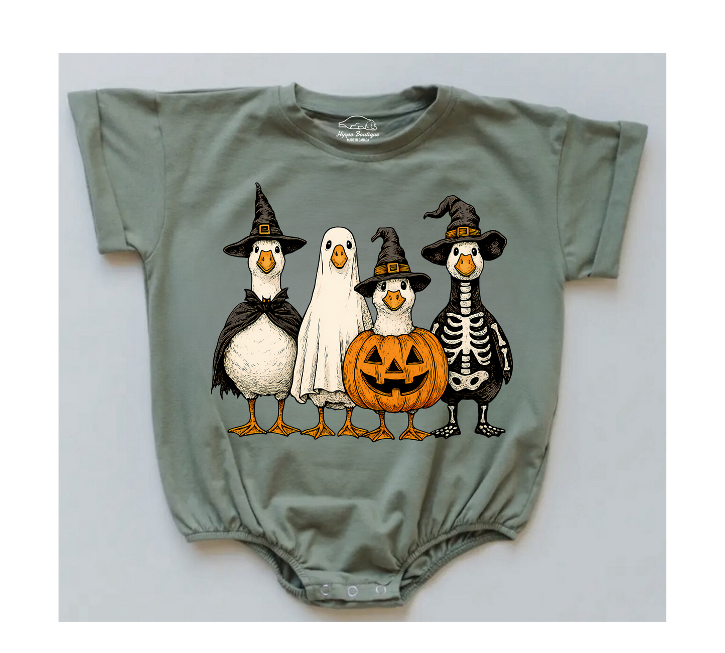 Halloween Duck Baby t-shirt Bubble Romper Hippo Boutique