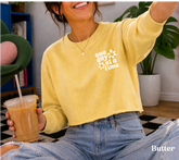 Cropped Sweatshirt - One day at a time Hippo Boutique