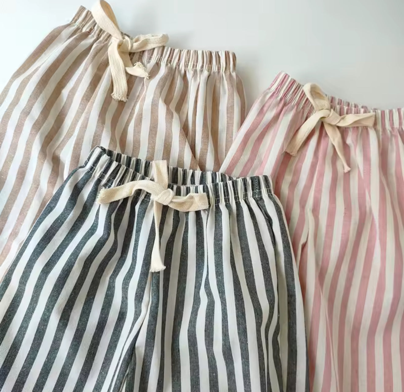 Kids & Toddler Striped Linen Cotton Pants Hippo Boutique
