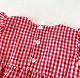 Strawberry Sleeveless Baby Dress with Bows Hippo Boutique