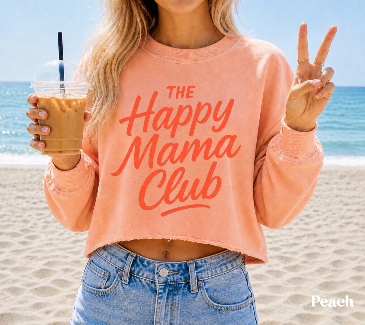 Cropped Sweatshirt - The happy mama club Hippo Boutique