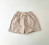Toddler Striped Linen Cotton Shorts Hippo Boutique