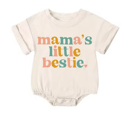 Mama’s Little Bestie Baby t-shirt bubble Romper