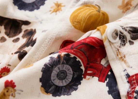 Baby Farm Tractor Rompers Hippo Boutique