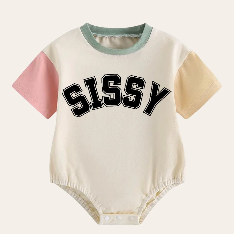Sissy Color Block Baby T-Shirt Romper Hippo Boutique