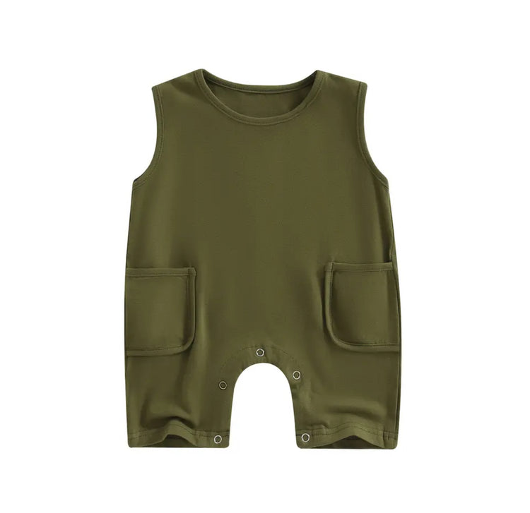 Baby & toddler sleeveless romper bodysuit Hippo Boutique