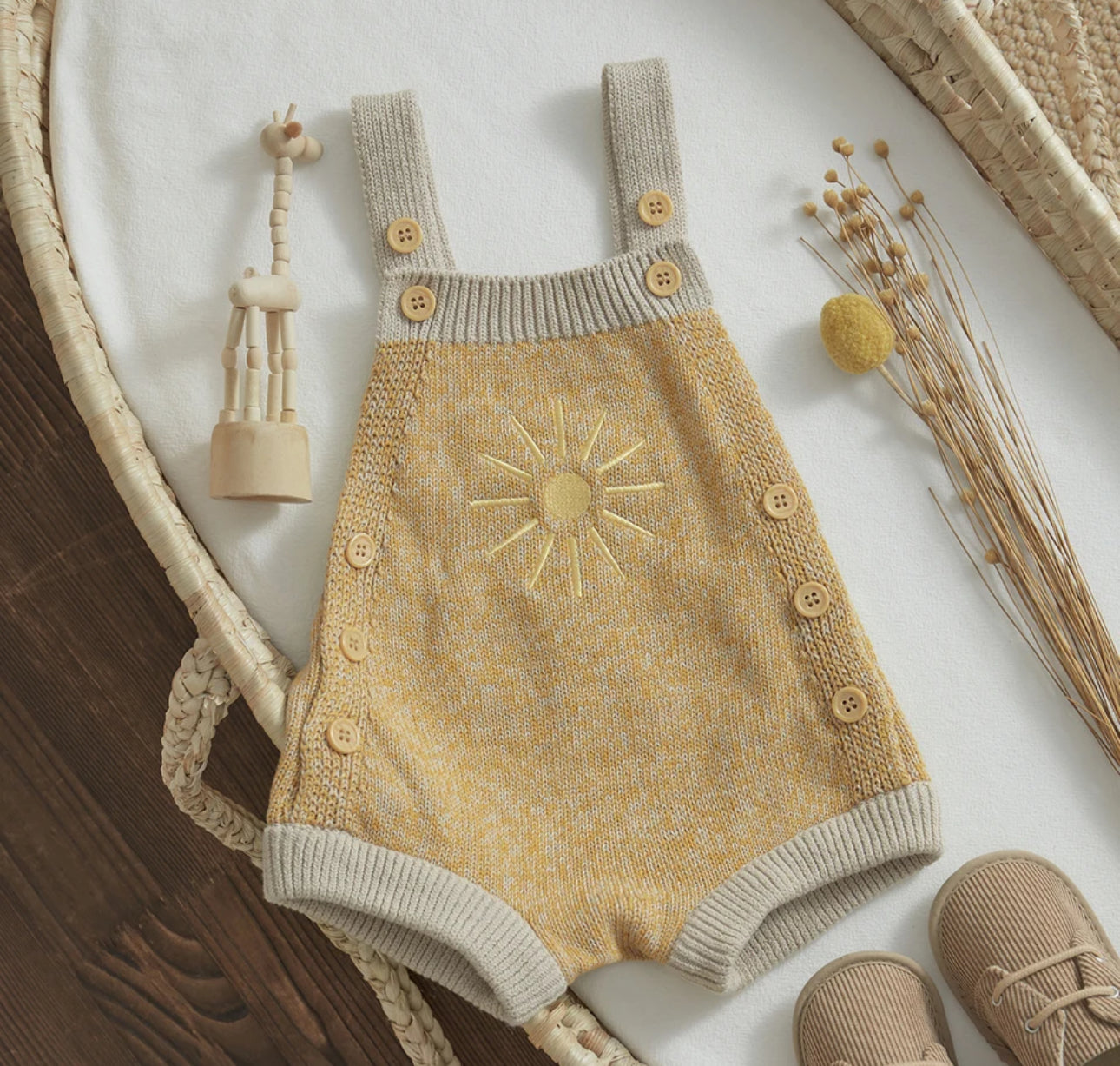 Sunrise Knit Suspender Outfit Hippo Boutique