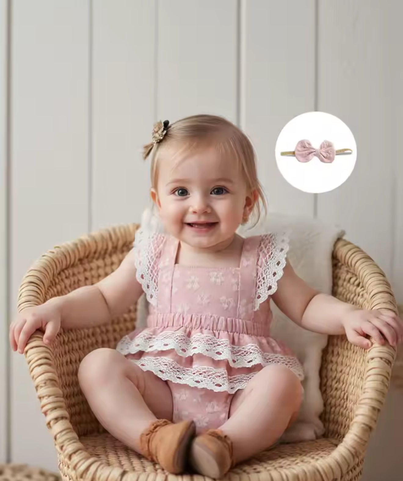 Pudcoco Infant Baby Girl Summer Romper Dress Flying Sleeve Square Neck Floral Print Jumpsuit with Bow Headband