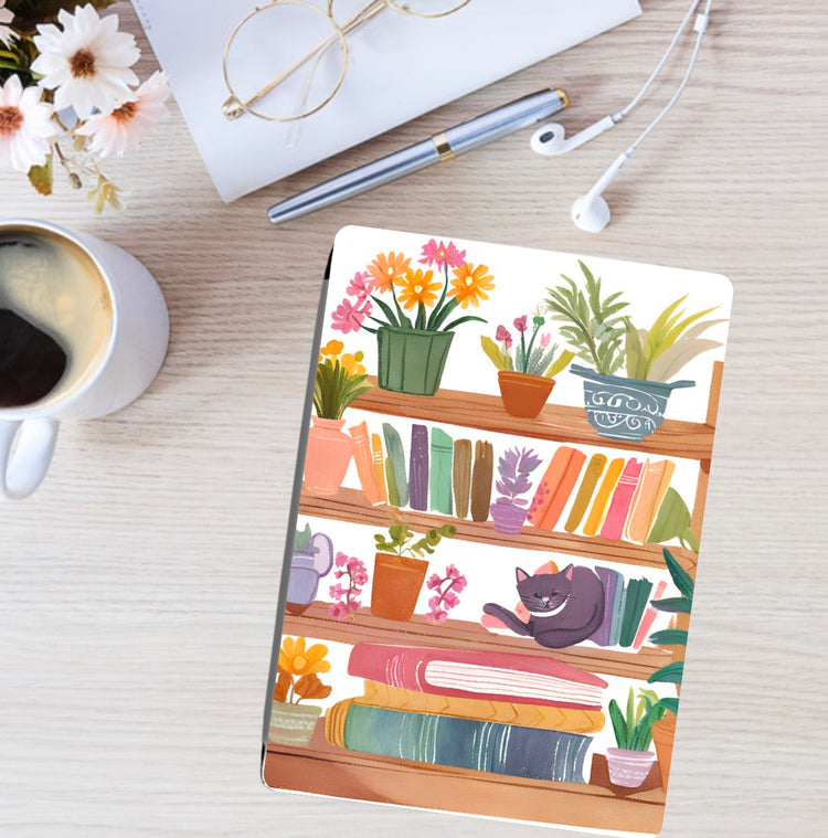 Kindle Case - Kitty Book Shelf Hippo Boutique