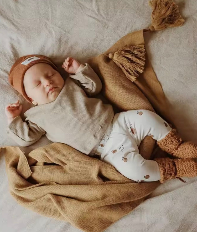 Baby Cotton Leggings - Oranges Hippo Boutique