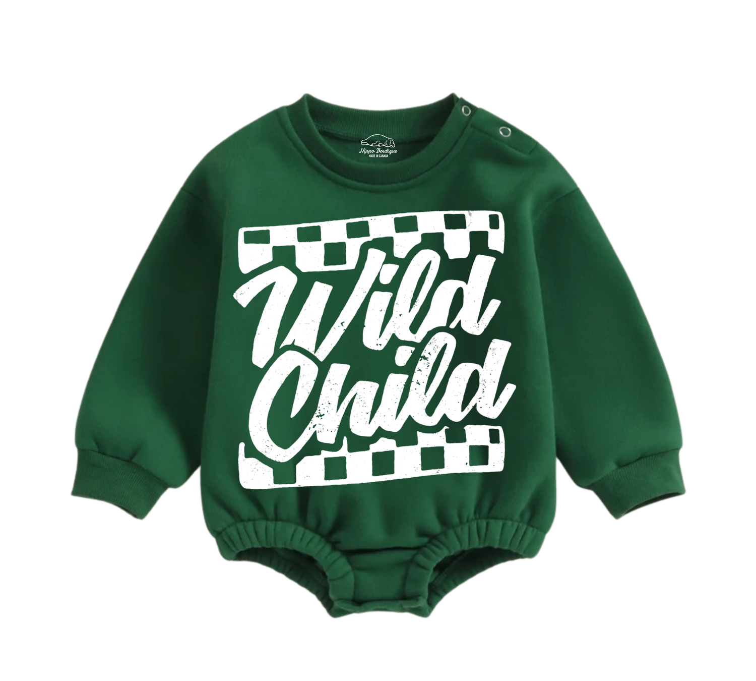 Soft warm fleece oversized Romper - Wild Child Hippo Boutique