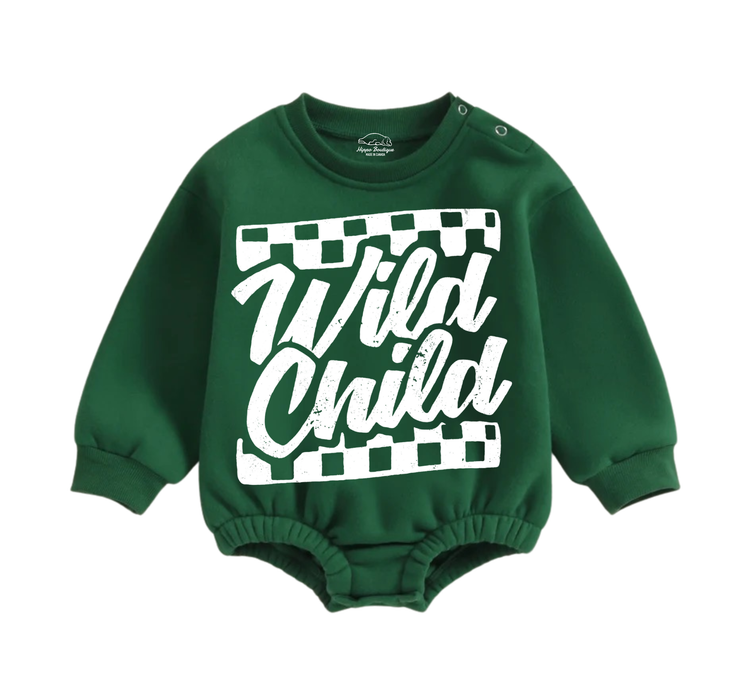 Soft warm fleece oversized Romper - Wild Child Hippo Boutique